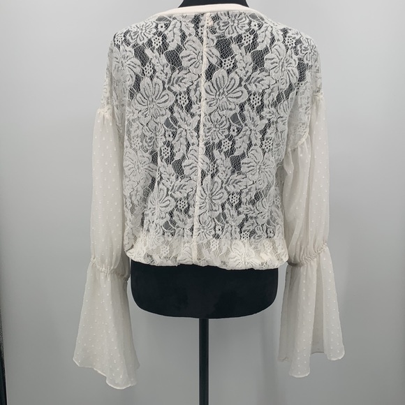 Free People Top White Lace size Small - Picture 8 of 9